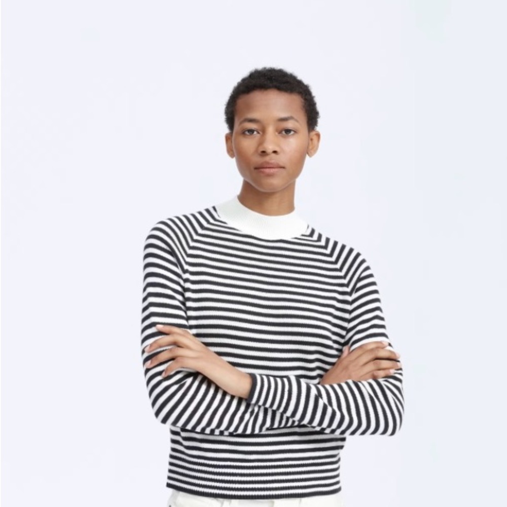 Everlane Cotton Mock Neck Crop